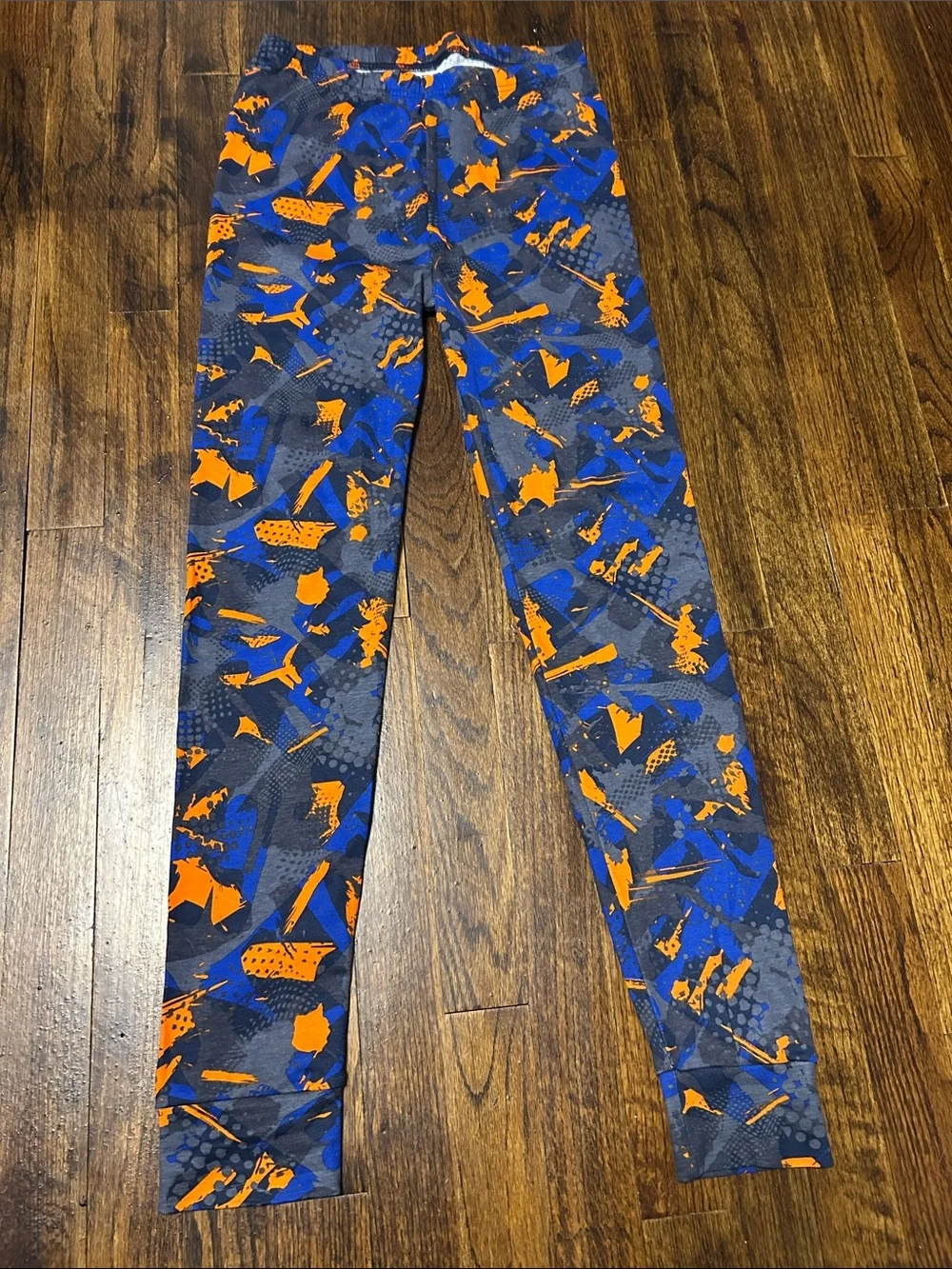 Kids Pajama pants in Blue & Orange - Athletic Bottoms